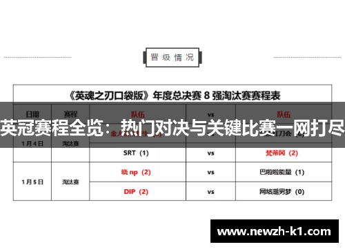 英冠赛程全览：热门对决与关键比赛一网打尽